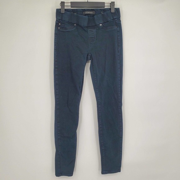 Liverpool Denim Leggings Womens Size 26 Pull On Stretch Blue Back Pockets - Picture 2 of 11